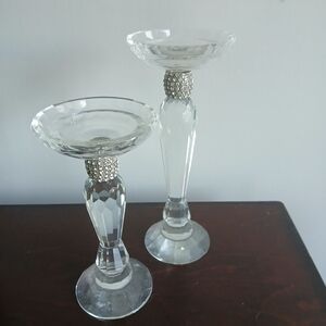 Elegant Crystal Candle Holders